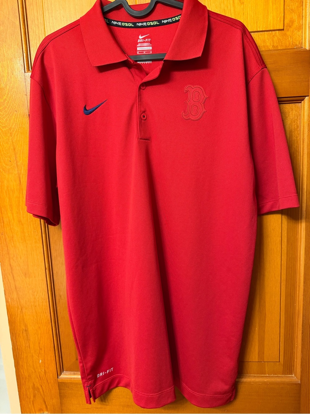Nike Red Boston Logo Dri-FIT Polo